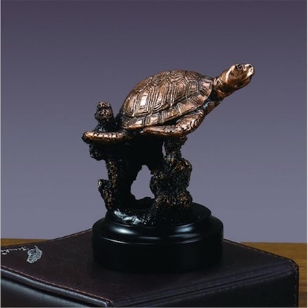 Dwellingdesigns F Turtle Bronze Plated Resin Sculpture DW3077789